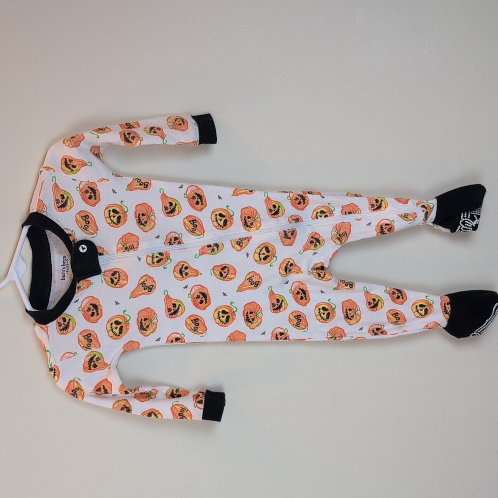 Burt's Bees Baby Halloween Pumpkin One Piece
